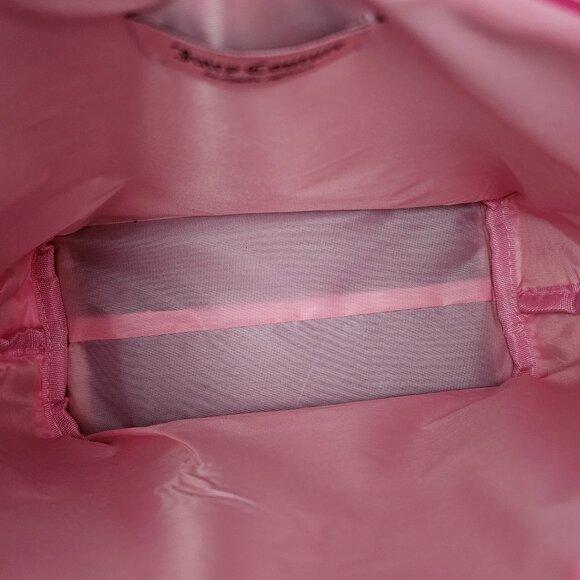 Juicy Couture New Floral Embossed Velour Pink Travel Cosmetic Makeup Bag Set - Picture 3 of 10